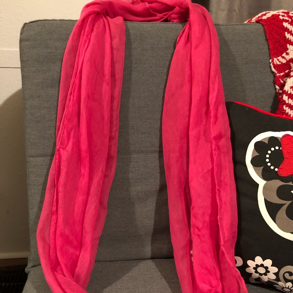 Pink infinity scarf